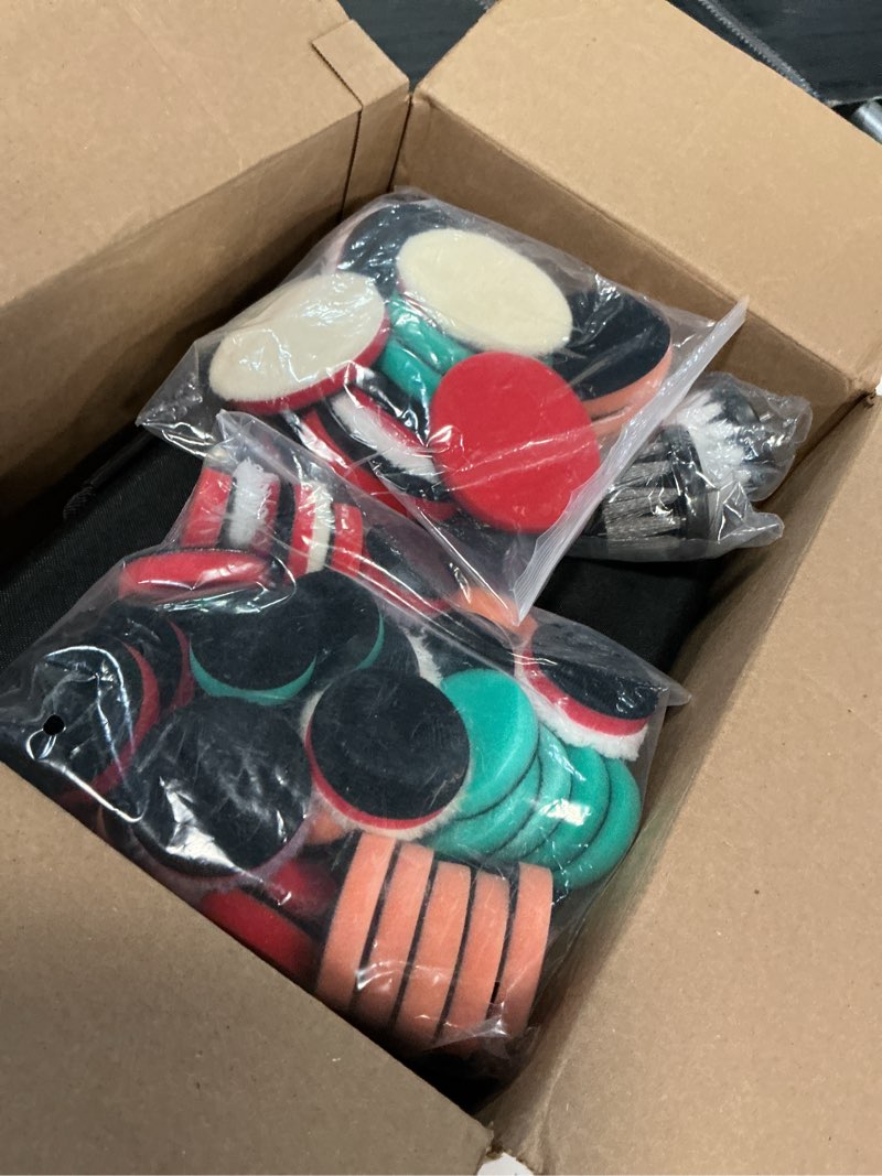Condition photo showing Good Condition for spta cordless mini polisher, 12v cordless multi polisher, micro cordless scratches killer car polisher ro/da mini auto machine sets with polishing pad and wool pads for polishing, sanding and cleaning sets 2