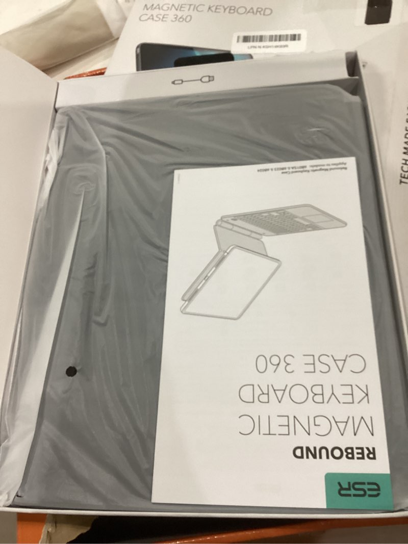 Condition photo showing New/Like New for ESR iPad Pro 13 Inch Case with Keyboard (M5/M4, 2025/2024), iPad Pro 13 Keyboard Case with Easy-Set Magnetic Stand, Portrait/Raised Modes for iPad Pro 13, Removable, Rebound 360 Series, Black iPad Pro 13 2024 Black