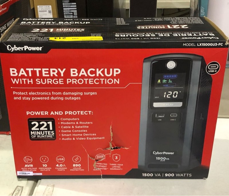 Cyberpower Ups CyberPower GX1500U-R 1500VA UPS - 12 Outlets, LCD ...