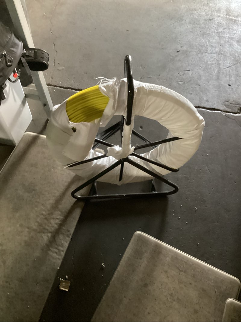 Condition photo showing Good Condition for fish tape 492 ft. fiberglass 5/16 in. duct rodder non-conductive wire puller with stand for wall electrical conduit
