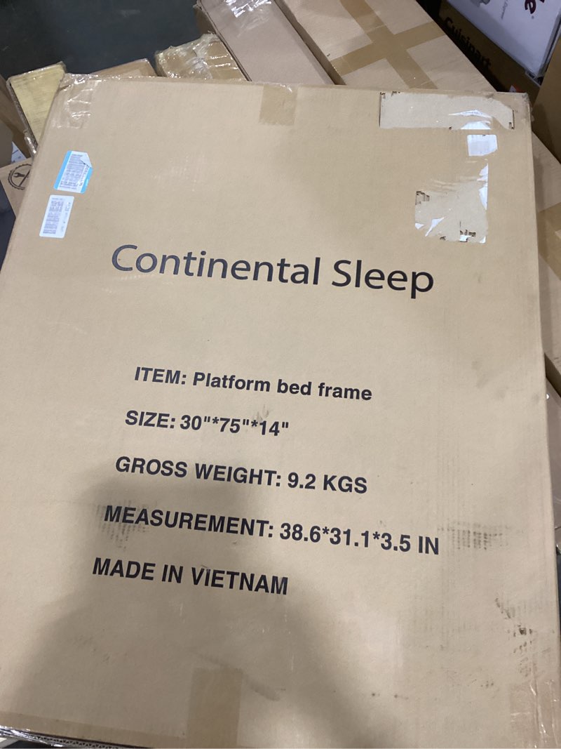 Nutan, 14-Inch Foldable Metal Platform Bed Frame with Tool Free Setup, Sturdy Steel, No Box Spring N