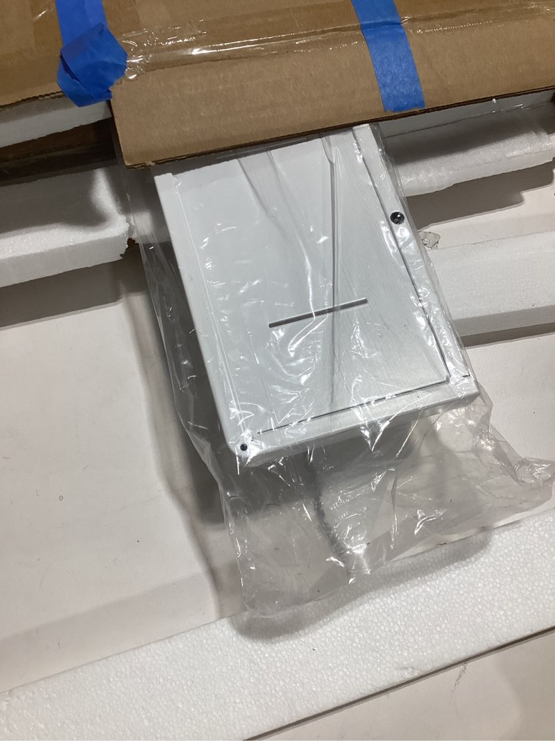 Condition photo showing New/Like New for ANYHI White Bathroom Wall Mirror with Shelf, 32"x24" Bathroom Mirrors for Wall, Rectangular Wall Hanging Mirror for Living Room Bedroom Entryway, Horizontal White 24"L x 32"W