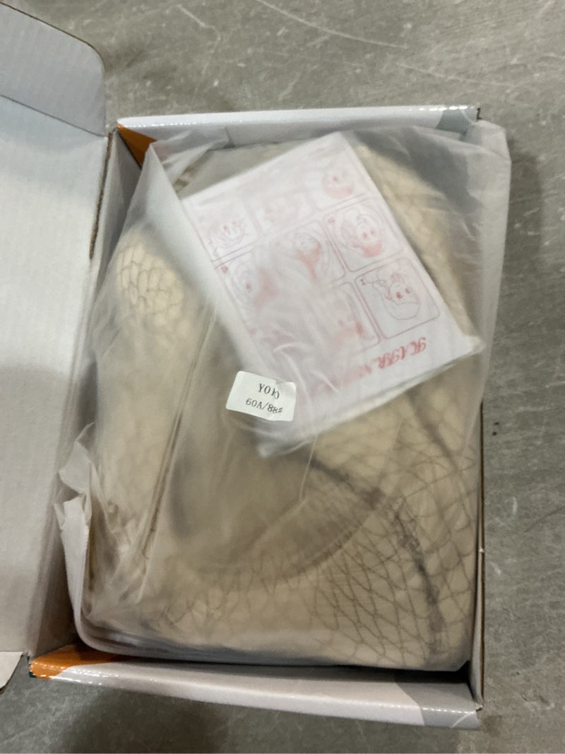 Condition photo showing New/Like New for minlee blonde wig with bangs for women 14 inch short bob wavy curly wig ombre blonde hair wigs heat resistant synthetic wigs