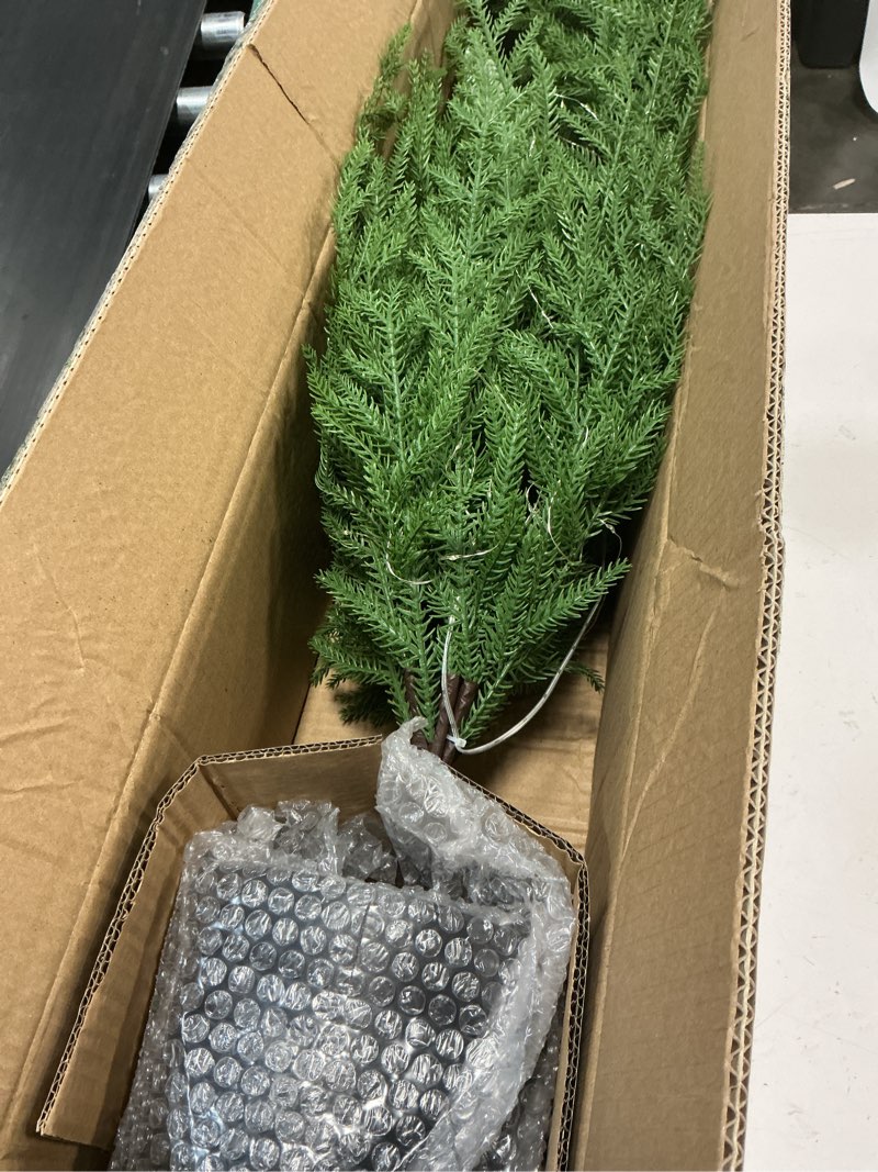 Condition photo showing Good Condition for enven 4ft pre-lit artificial norfolk pine christmas tree – realistic potted tree with 100 led lights & 8-function battery box, pre-assembled faux holiday décor for indoor use