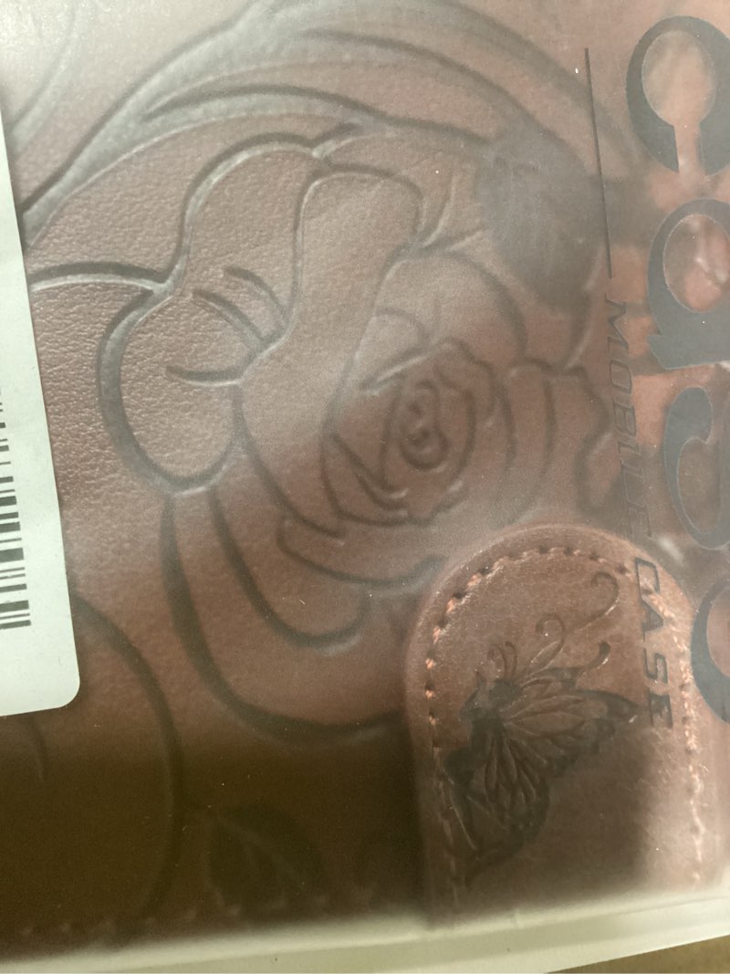 Condition photo showing Good Condition for for Xiaomi 13 Ultra Case, Mi 13 Ultra Wallet Case with Tempered Glass Screen Protector, Flower Leather Flip Protective Case Credit Card Holder Stand Phone Cover for Xiaomi Mi 13 Ultra Brown