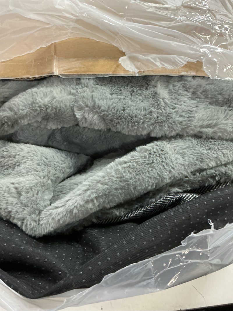 Condition photo showing As Is for bfpethome orthopedic dog beds for extra large dogs, washable large pet with bolster, orthopedic large dog mats with removable covers & waterproof pet bed for pet 53.0"l x 42.0"w x 7.0"th grey