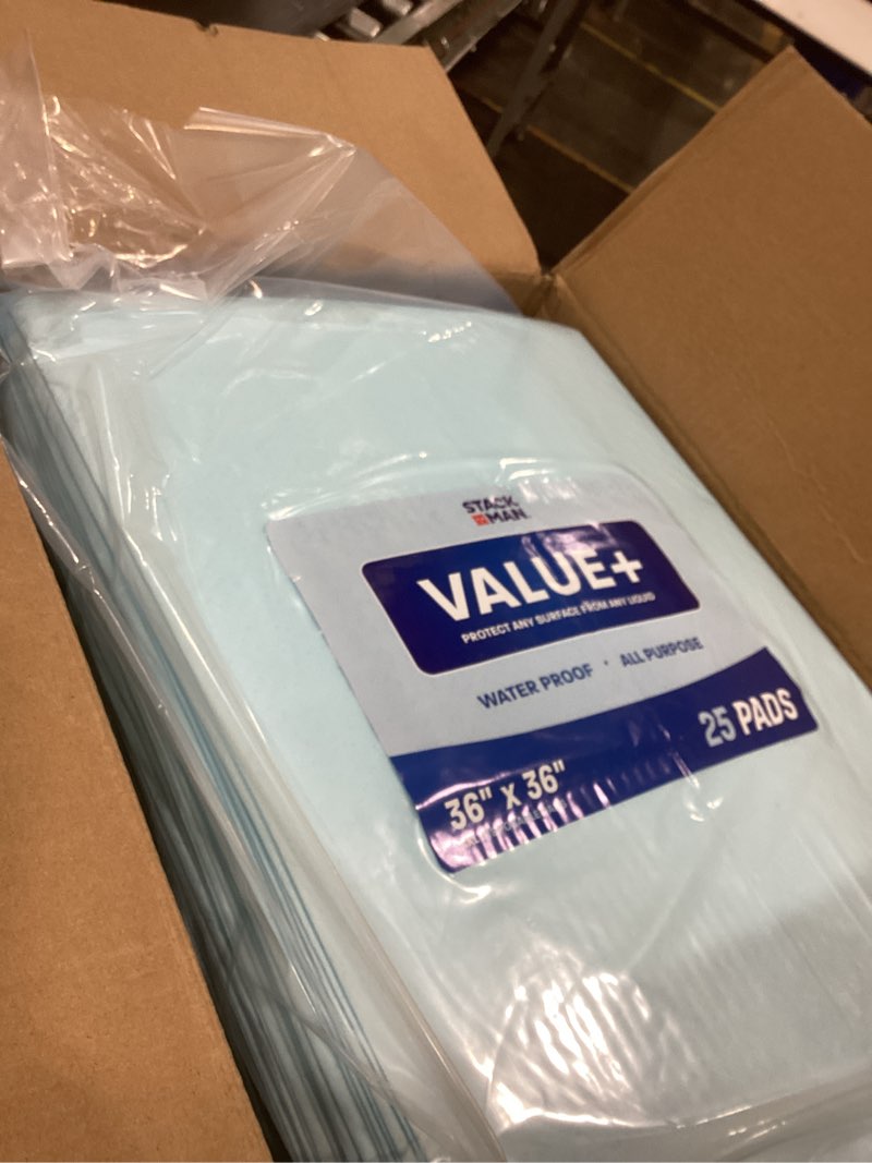 Condition photo showing New/Like New for Chucks Pads Disposable [100-Pack] Adult Incontinence Underpads 36"x 36" Extra Large Absorbent Fluff Protective Bed Pads, Toddler Mattress Pads - Pee Pads for Kids & Adults - Dog & Puppy Training Pads