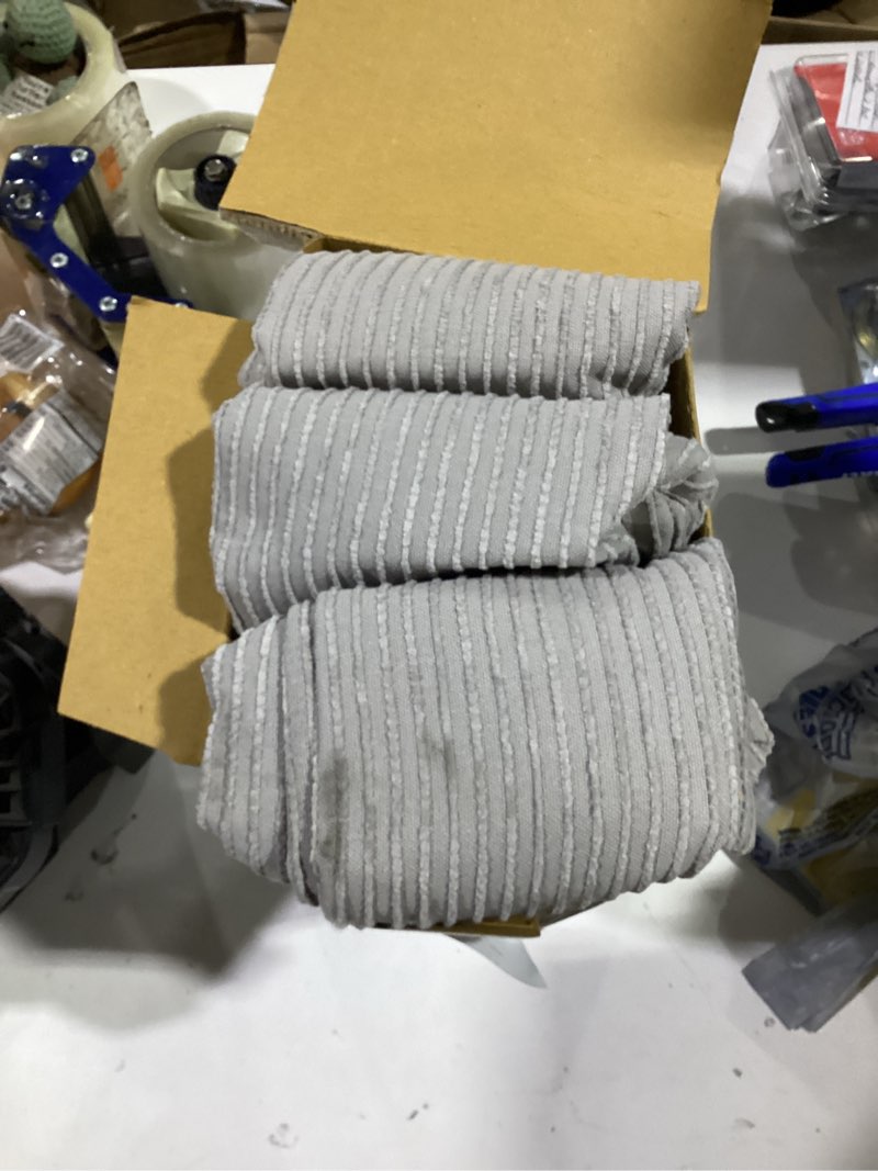 Condition photo showing Good Condition for origin 21 84-in jet gray blackout interlined grommet curtain panel pair