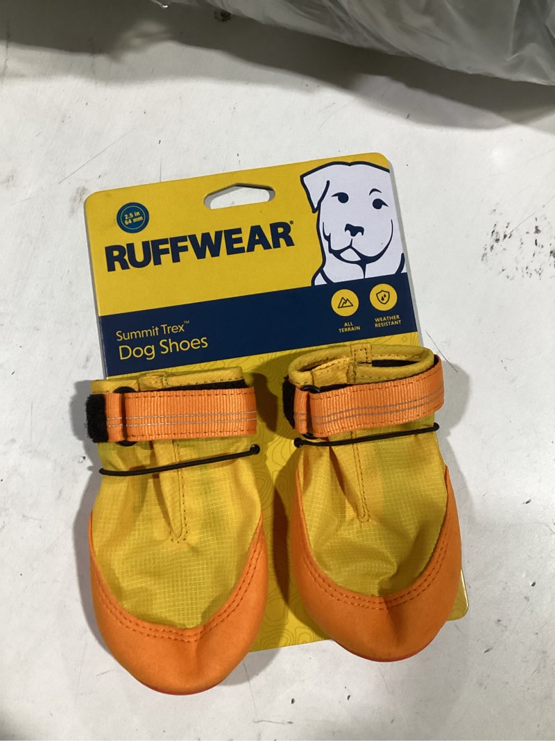 Condition photo showing New/Like New for Ruffwear, Summit Trex Dog Shoes, All-Season Paw Protection with Durable Non-Slip Grip & Stay-Put Fit for Everyday Adventures, Sunrise Yellow, 3.00" 3.00 in (2 Boots) Sunrise Yellow