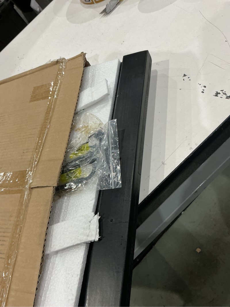 Condition photo showing As Is for gas stove top cover: wooden 30 * 22 inches electric stovetop covers, noodle board with handles, wood rv cutting board for kitchen counter pine-black