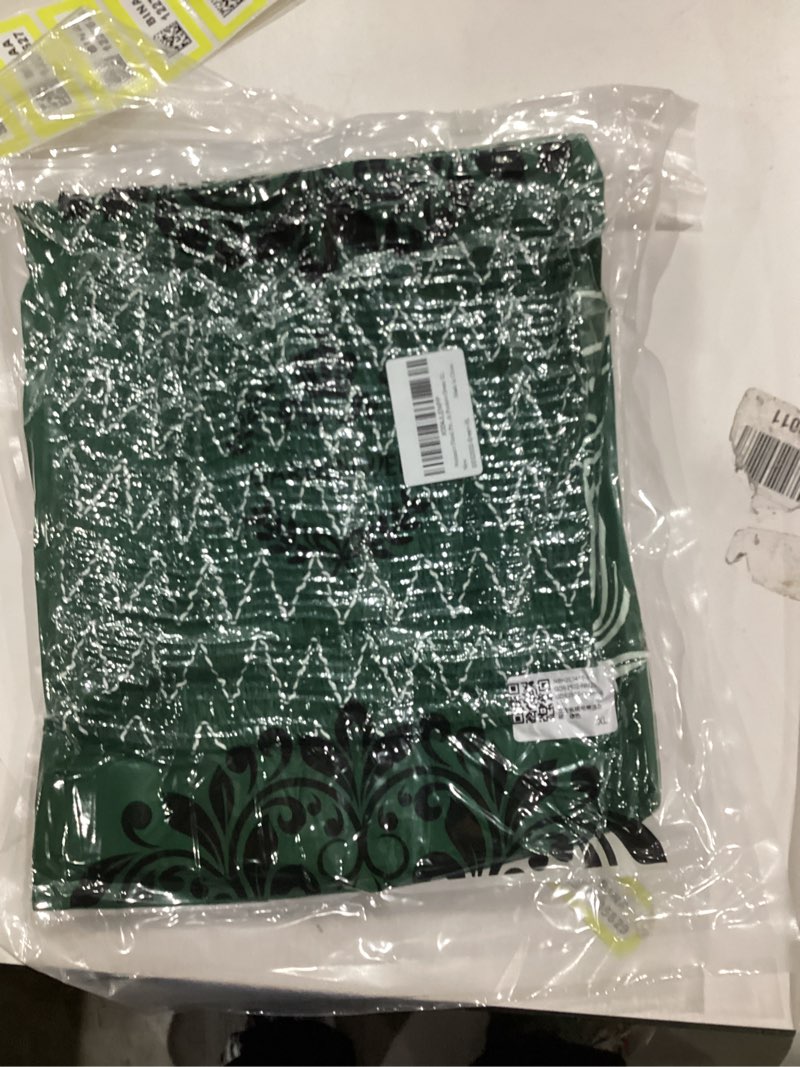 Condition photo showing New/Like New for Gardenwed Women's Floral Print Maxi Dress,Spaghetti Strap Smocked Bodice A-Line Sundress with Pockets X-Large Green