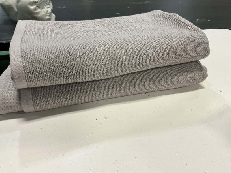 Condition photo showing Good Condition for quince turkish ribbed quick dry bath towel (set of 2)