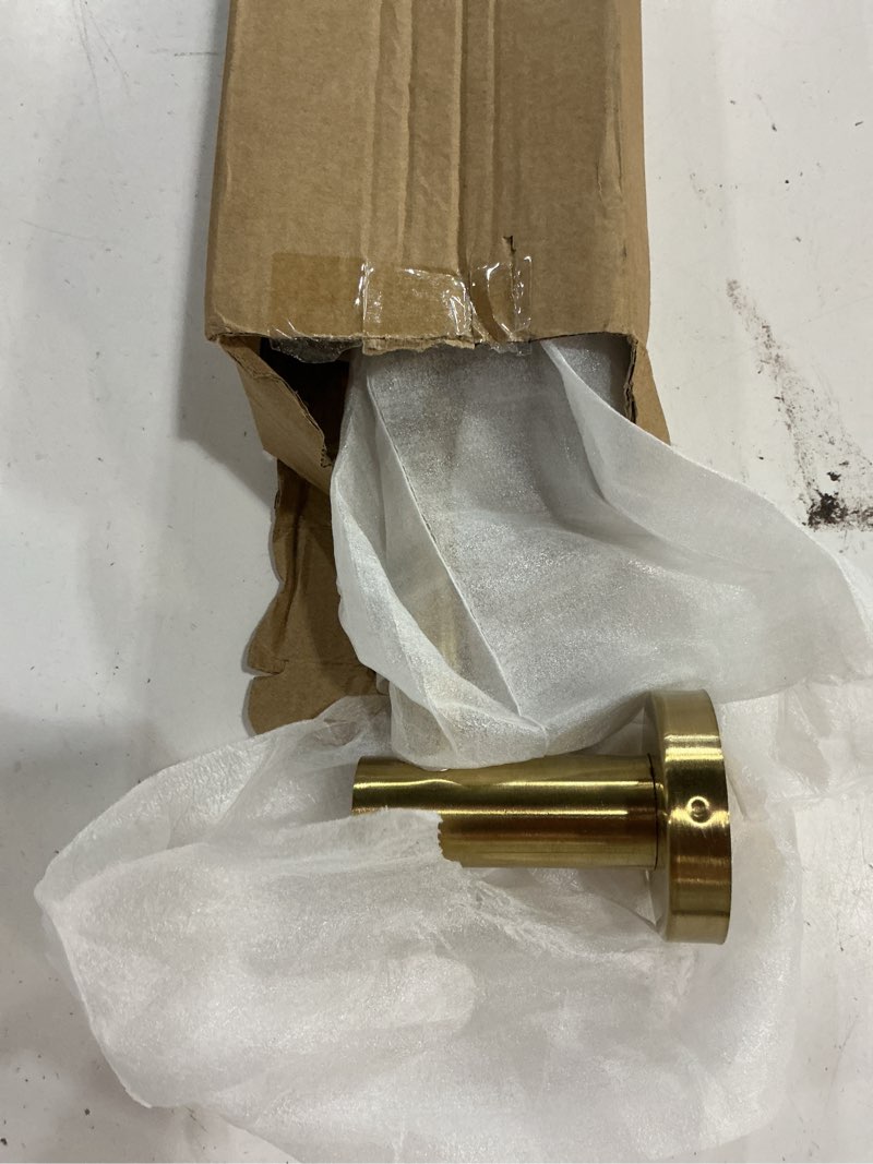 Condition photo showing New/Like New for adjustable single bath towel bar 23.6 to 42 inch, zuext brushed gold stainless steel towel holder hanger, expandable wall mounted towel rail for bathroom kitchen washroom,1" tube towel rail racks gold single towel bar 1