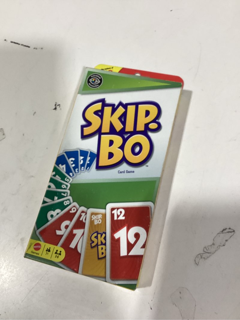 Condition photo showing New/Like New for Mattel Games, Skip-BO Card Games for Ages +7, Card sequencying Family Game from UNO Creators, 52370 Display Single