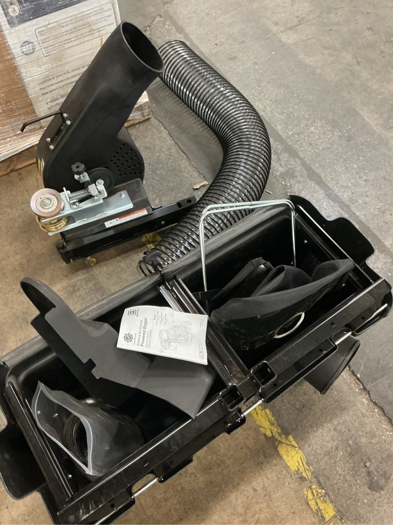 Condition photo showing As Is for ariens ikon x and xd 42 inch and 52 inch series 2 bagger for riding mower 42/52 -in deck size