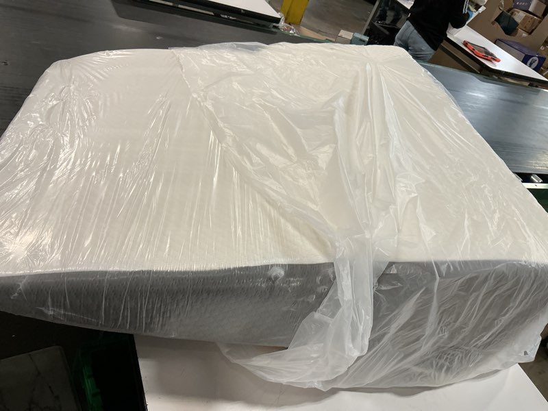 Condition photo showing Good Condition for bedluxe wedge pillow, 34x30 inch bed wedge pillow for headboard, pillow wedge for acid reflux relief, sleeping, back pain relief, snoring, triangle pillow wedge, white/grey inch white grey