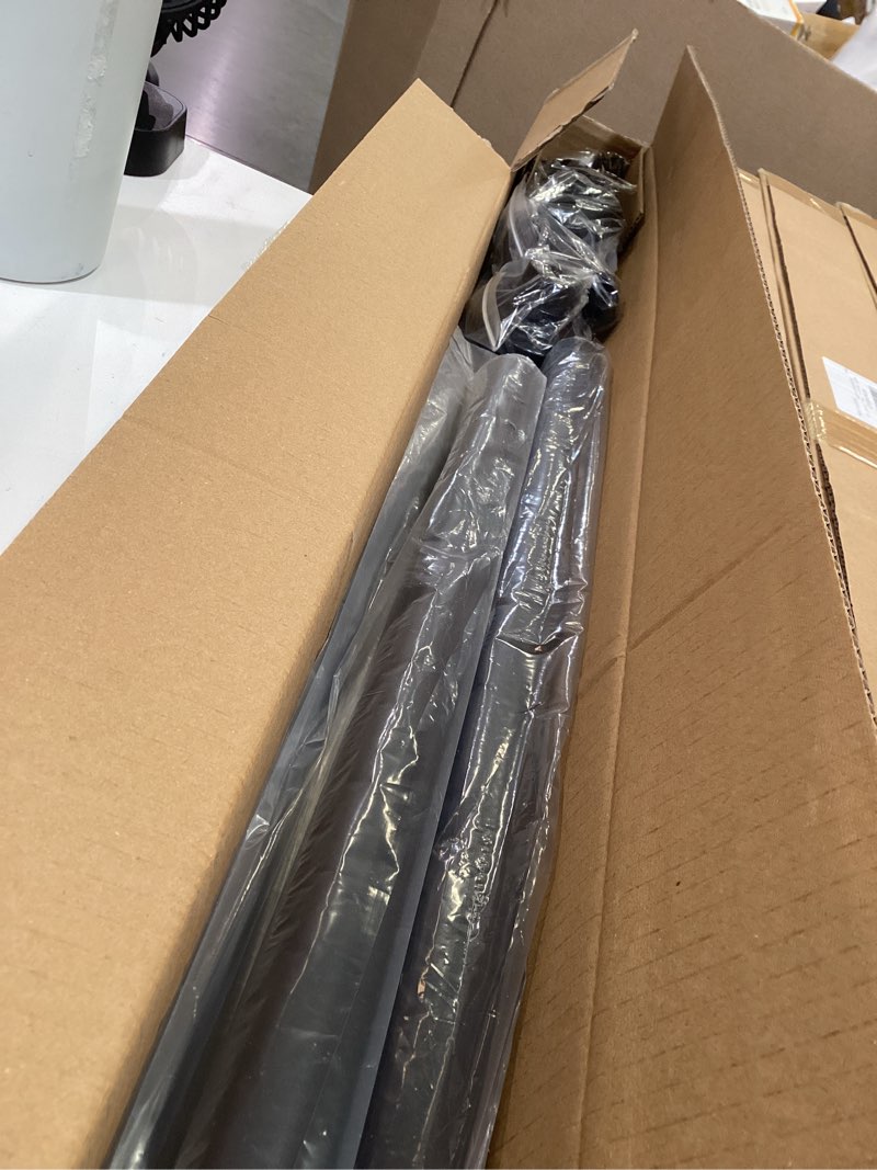 Condition photo showing Good Condition for aizesi black tension curtain rod 51-144in (4.25-12ft), extra long no-drill adjustable rod for window bathroom shower patio, heavy duty spring tension rod, never rust easy install, 1.26in diameter black 51-144in-1p