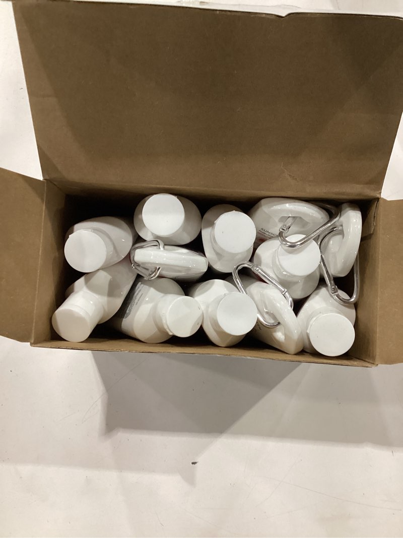 Condition photo showing New/Like New for leelosp 12 pcs spf 46 mini sunscreen with carabiner multi-pack travel water resistant sunscreen for women mother's day gift summer beach trip supplies wedding bridal shower thank guest gift (2oz) 0.17 ounce (pack of 12) 12