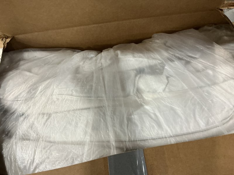 Condition photo showing As Is for 3 inch white goose feather mattress topper,king feather bed topper,mattress cover with straps,ultra soft pillowtop,100% cotton fabric(78”x80”) king white