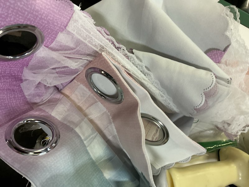 Condition photo showing New/Like New for xidi curtains for girls bedroom, blackout for kids room, colorful rainbow design, unicorn wall decor pink ombre curtains, purple princess room 72 inches long 34 wide 2 panel sets pink purple pink/purple 34"w x 72"l (pack of 2)