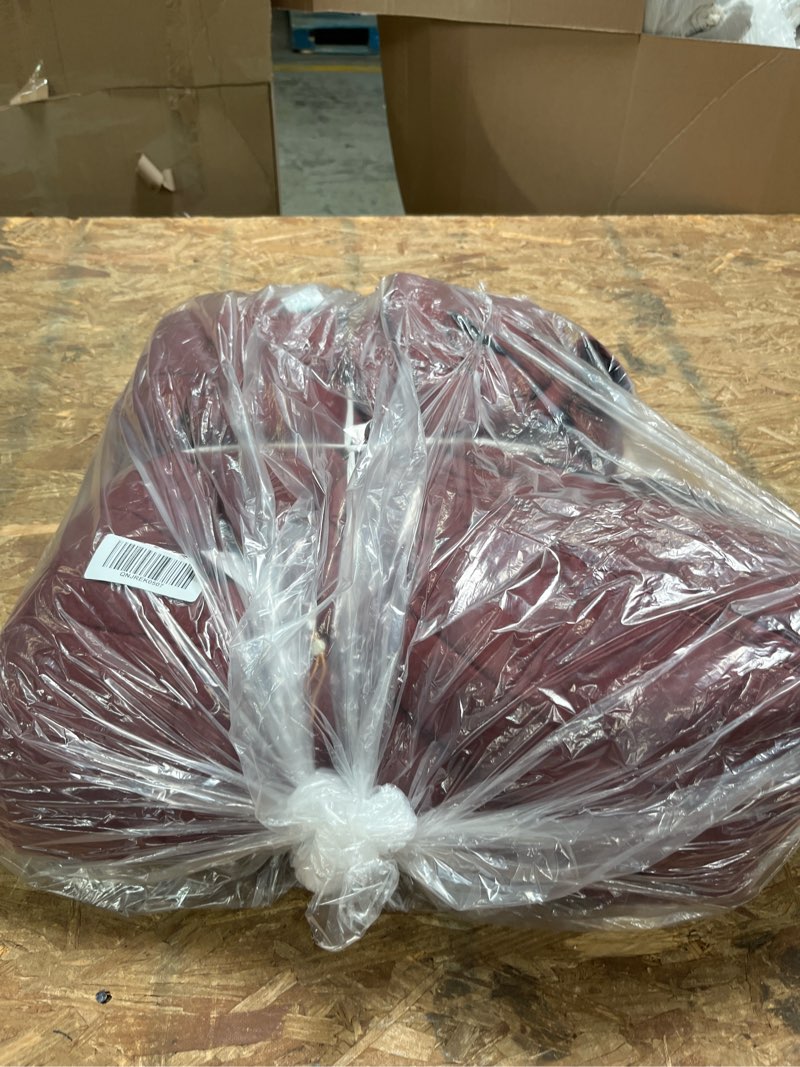 Condition photo showing Good Condition for european linen box quilt, king/cal king, burgundy
