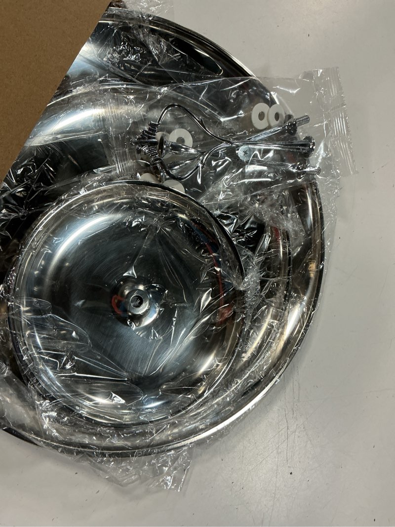 Condition photo showing Good Condition for uxcell 1 set 3-tier cupcake stand holder, round tiered serving tray stainless steel cup cake stand for dessert fruit table birthday party decoration display, silver
