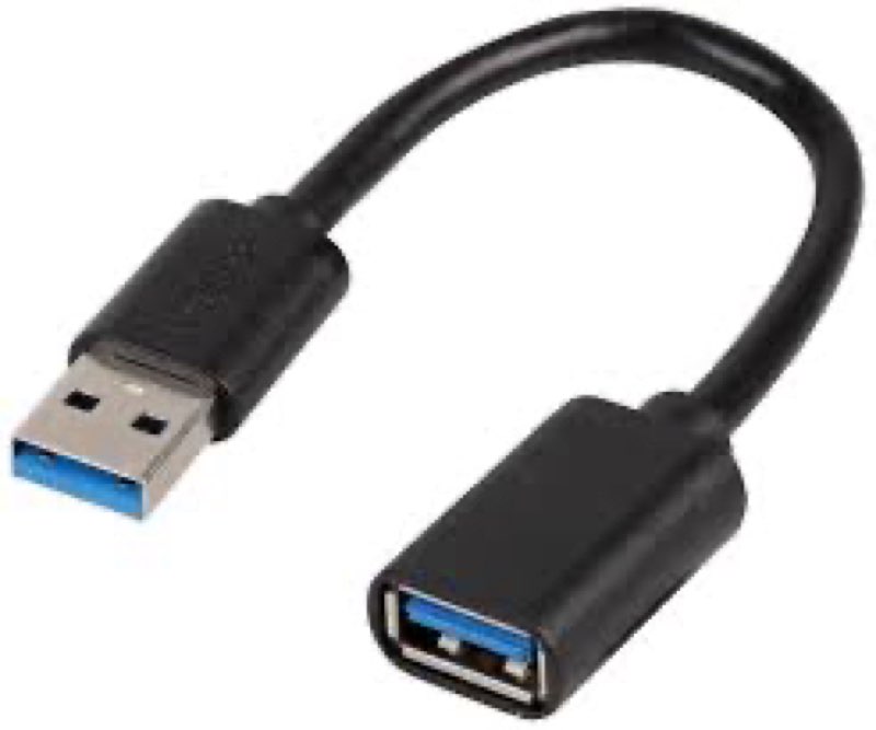 6” USB 3.0 Type-A male-to-female extension cable