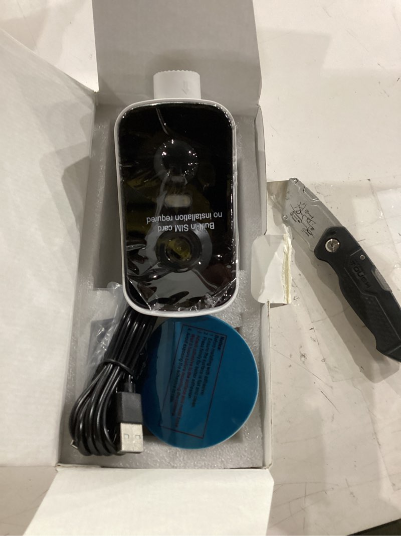 Condition photo showing Good Condition for cococam 4g portable magnetic cellular security camera wireless,2k indoor/outdoor camera for rv/camping/travel, 300°pan,10000ahm battery, pir&ai human detection,ip66, built-in sim card (no wifi)