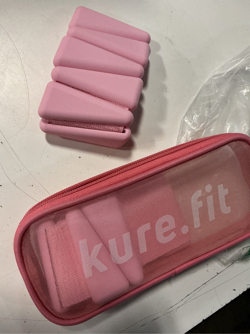 Condition photo showing Good Condition for pilates weight | wrist & ankle weights for women | weighted bangles | 1lb/ 2lb each (set of 2) 1 lb pink