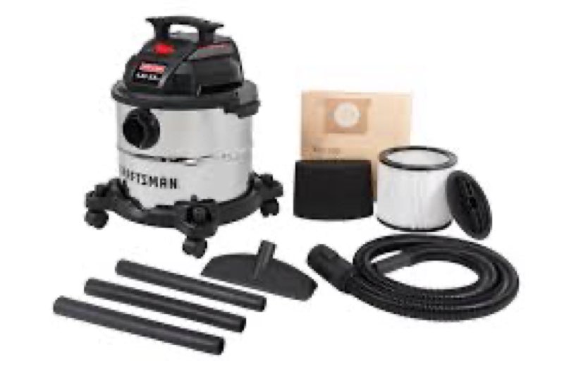  craftsman 5-gallon 4-hp corded wet/dry shop vacuum (model cmxevxa18115