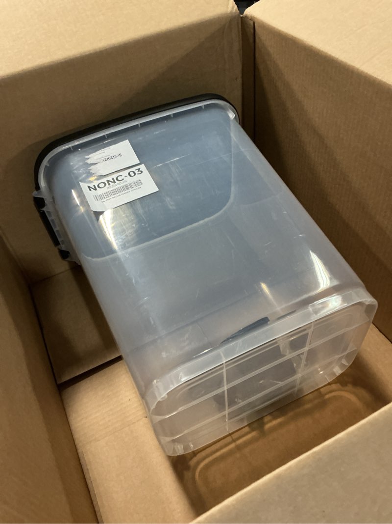 Condition photo showing As Is for amazon basics pet food storage container 40lbs 30lbs+10lbs 1