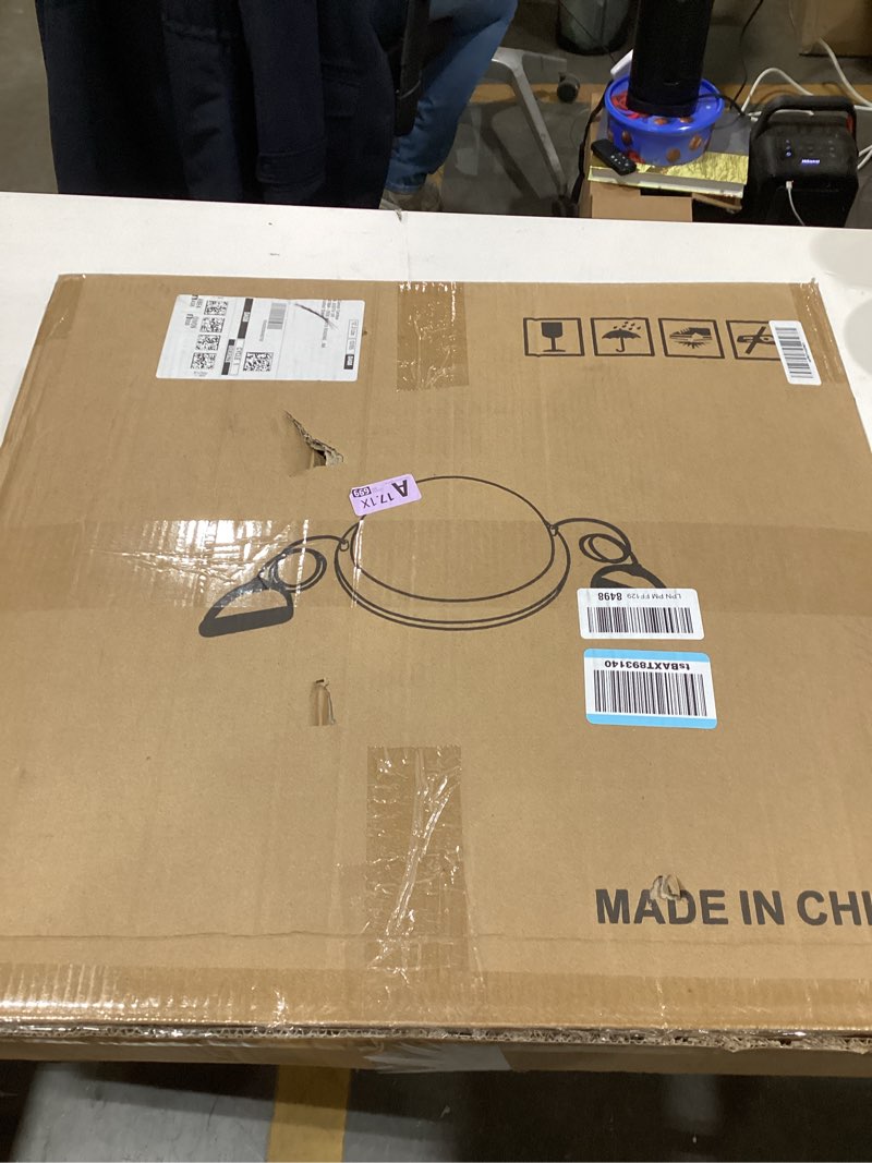 Condition photo showing New/Like New for ZELUS Balance Ball Trainer with Resistance Bands and Foot Pump, Inflatable Yoga Ball for Home Gym Workouts, 23 Inch Exercise Half Ball for Balance Training Core Strength Fitness More, 330lb Cap Blue