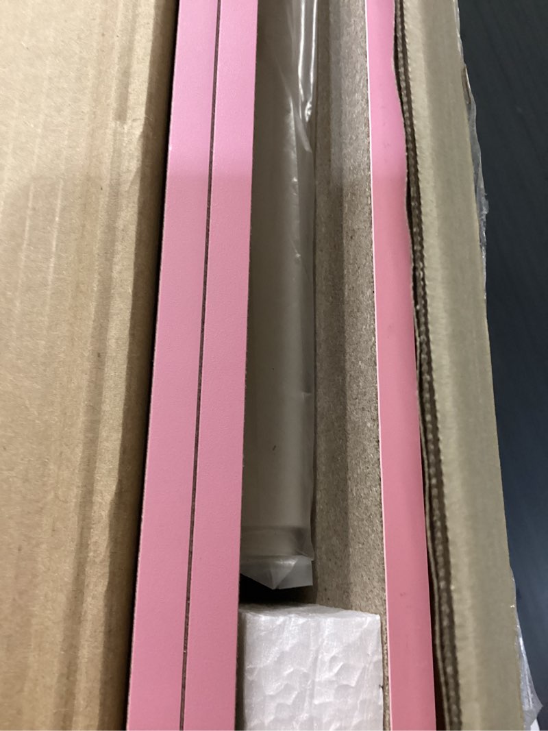 Condition photo showing Good Condition for furinno turn-n-tube storage shelves, 3-tier book shelf, corner shelf, toolless open shelves, for organization and storage, living room, garage, home office, pink pink/white 3-tier