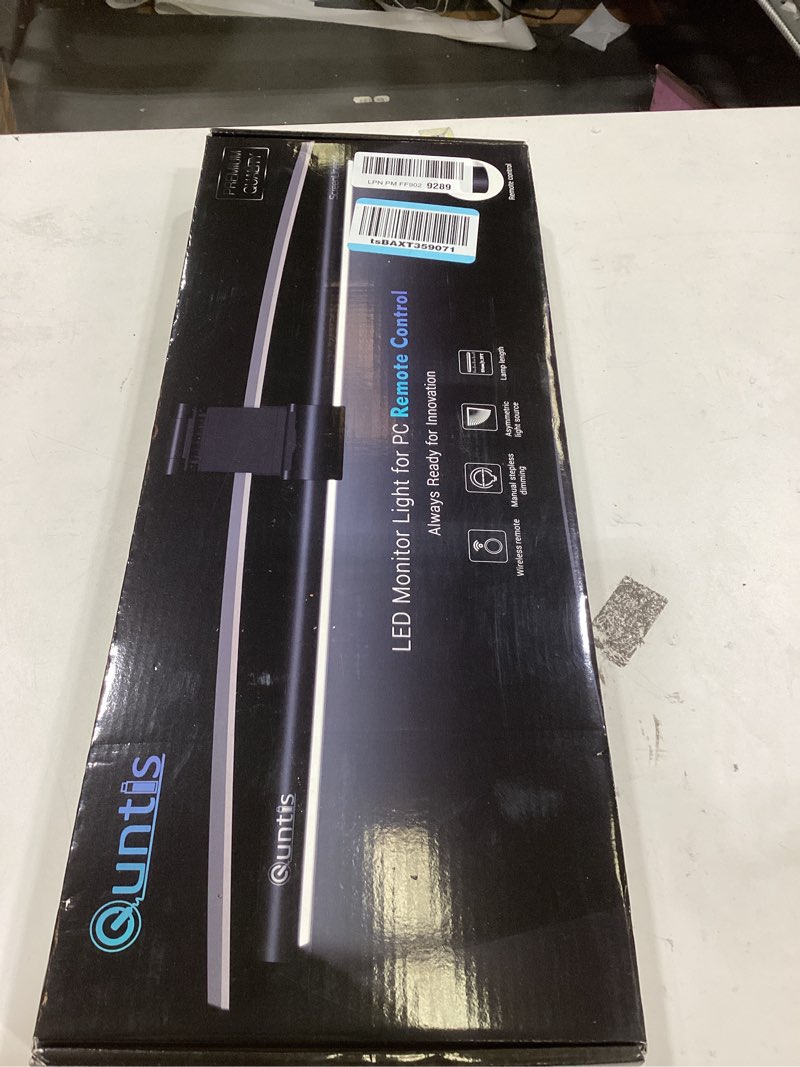 Condition photo showing Good Condition for Quntis Monitor Light Bar PRO+ with Remote Control, Fit for Curved/Flat Monitor, Eye-Care USB Computer Lamp Dimmable Screen Light Bar with Auto-Dimming, No Glare Home Office Gaming Desk Lamp ScreenLinear PRO+