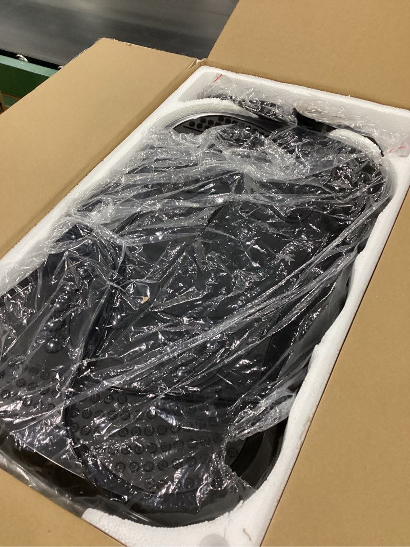 Condition photo showing New/Like New for Vibration Plate Exercise Machine, 130 Levels Full Body Workout Vibrating Plate for Lymphatic Drainage Weight Loss, 450 Lbs Capacity Shake Fitness Platform with Resistance Bands Bluetooth for Women Men