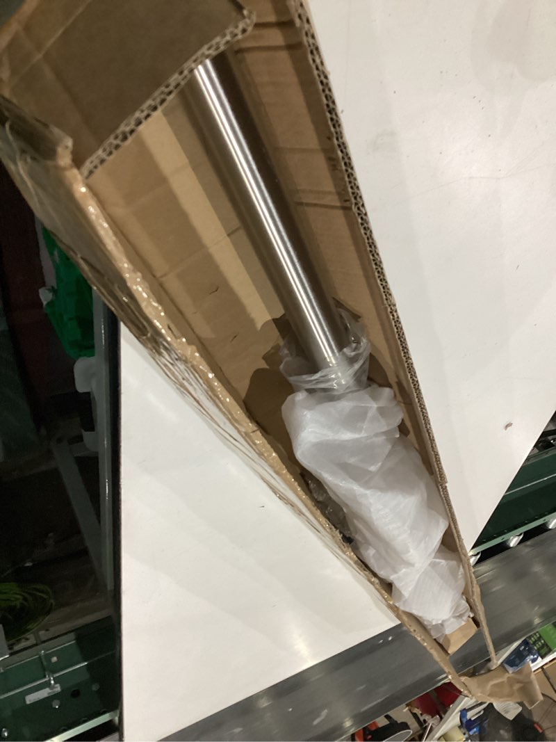 Condition photo showing Good Condition for 5 ft industrial metal stairs handrail kit, sturdy wall mount 304 stainless steel hand rail, indoor outdoor stair railing wood concrete brick wall,1.65 in round pipe grab bar, silver silver 5 feet