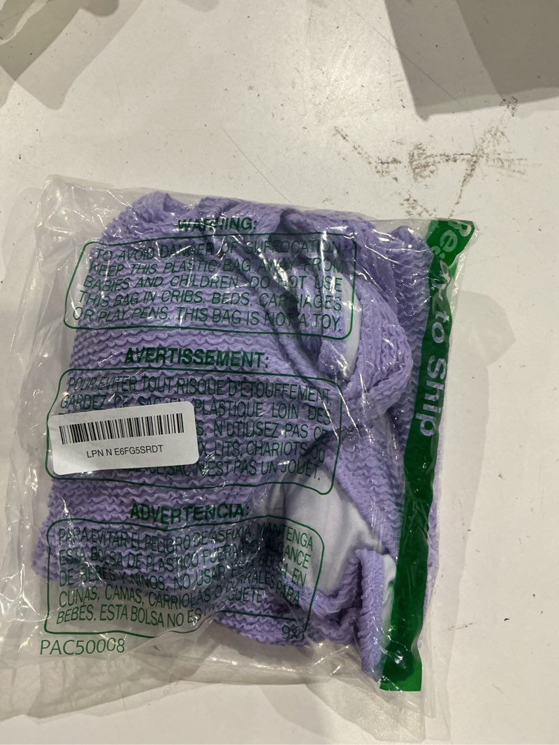 Condition photo showing Good Condition for limeeke women one piece swimsuit solid ribbed monokini swimwear scoop neck low back bathing suit lilac purple medium