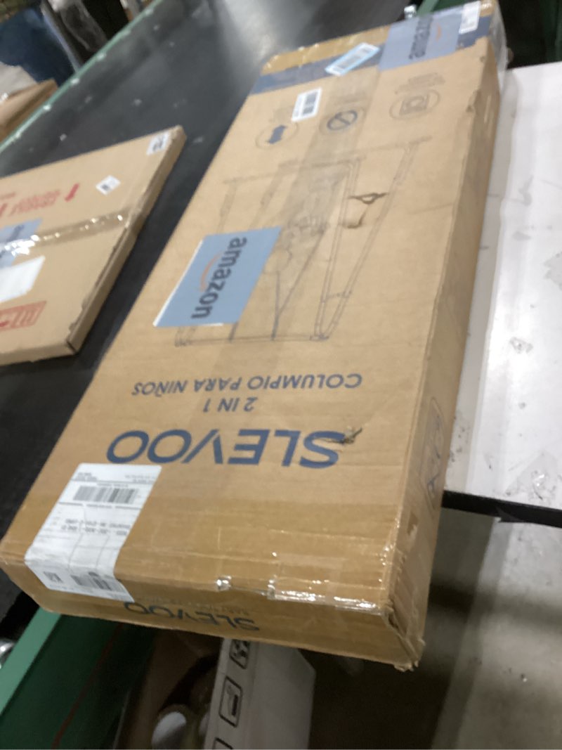 Condition photo showing New/Like New for Slevoo 2 in 1 Baby Jumper and Swing, Toddler Swing Set with Foldable Stand, Ages 6 Months to 6 Years, for Indoor and Outdoor Fun, Grey Gray