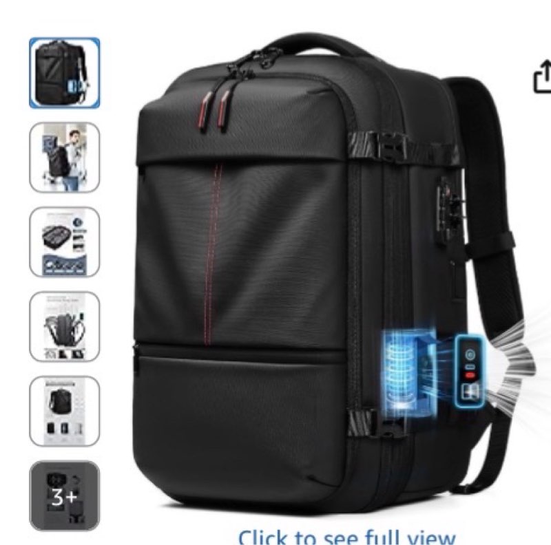 IKYWT Vacuum Seal Backpack Travel with Built-in Pump 80L Expandable Travel Backpack with Resistant Carry-On Backpack