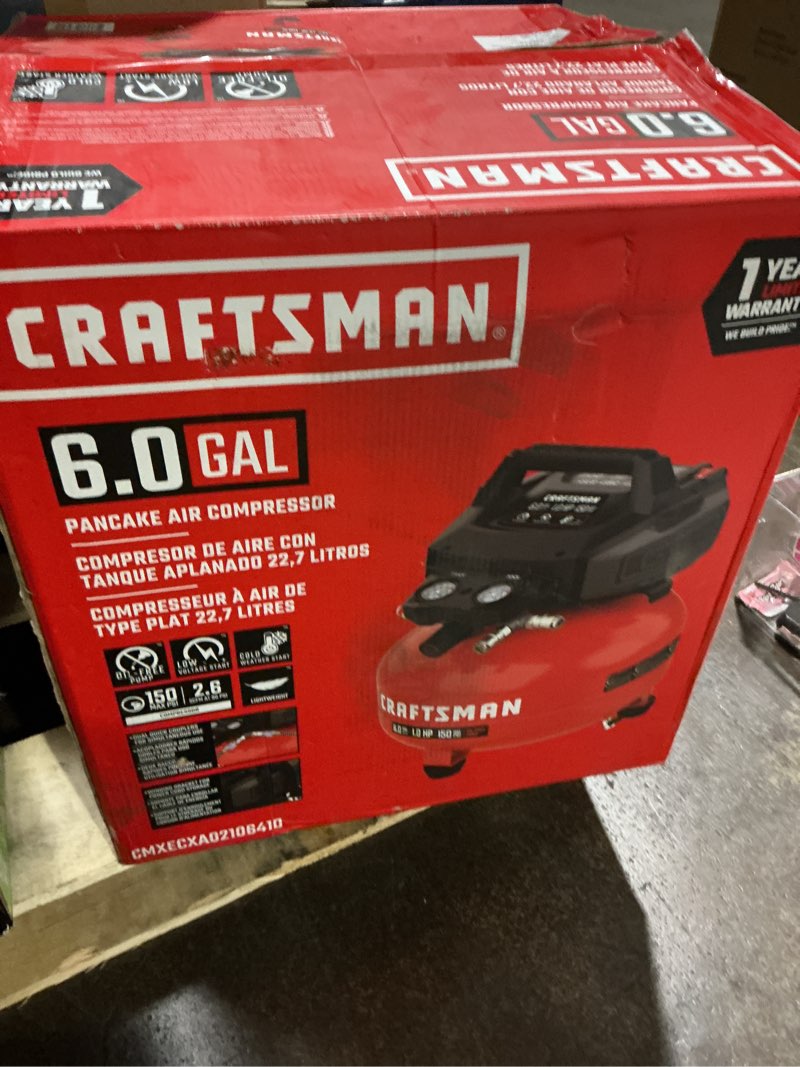 Condition photo showing Good Condition for CRAFTSMAN 6-Gallon Portable Electric 150 PSI Pancake Air Compressor