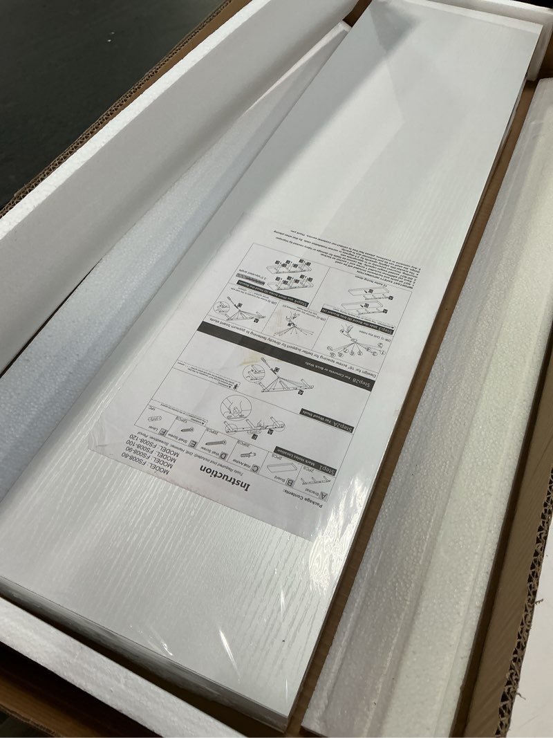 Condition photo showing Good Condition for QEEIG Floating Shelves for Wall 35.4" Long - Wall Mounted Shelf Bathroom Kitchen Living Room Bedroom Farmhouse Home Decor Display Bookshelf Large 35.4 x 9.3 inch Set of 2, White (008-90W) 35.4" B. White