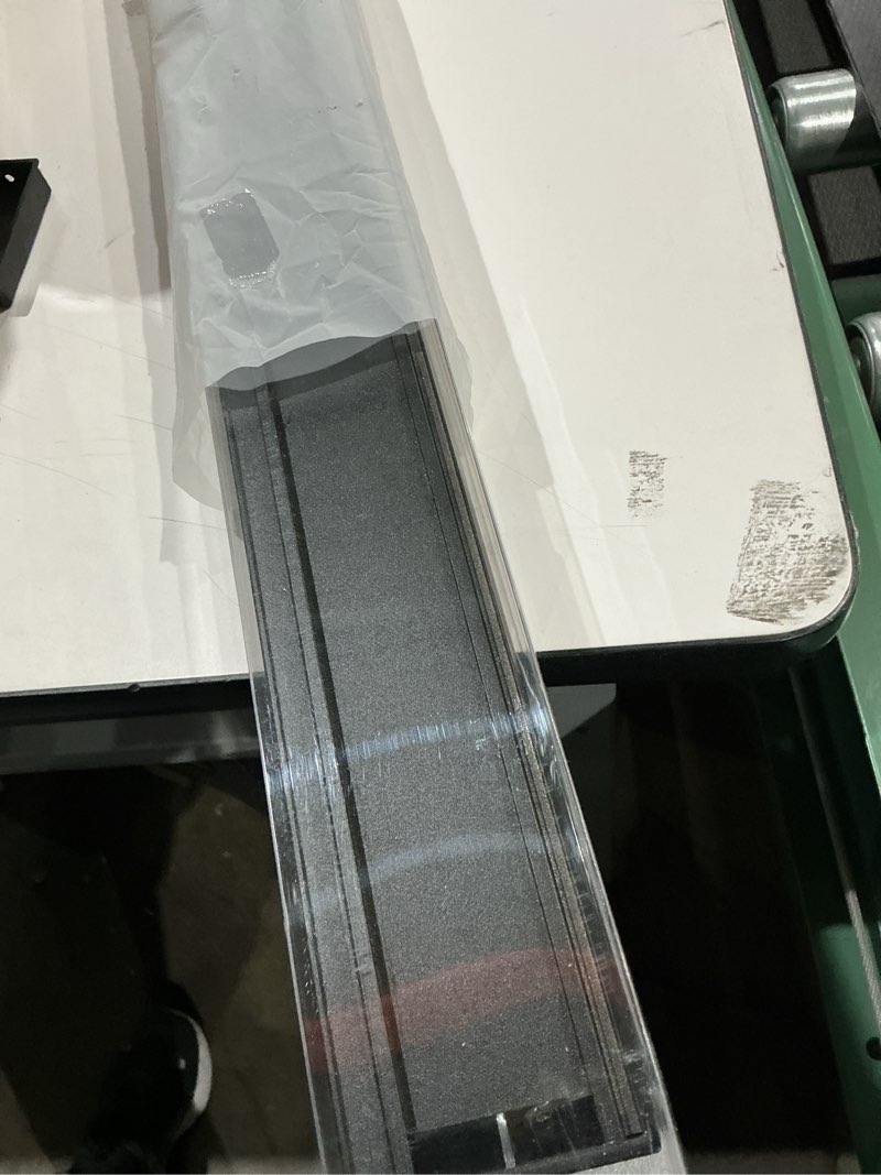 Condition photo showing As Is for cordless blackout roller shades blinds for windows free-stop,pull down room darkening with valance,thermal insulated woven fabric window door blinds for home,office,black 35" w x 72" h 35"w x 72"h black
