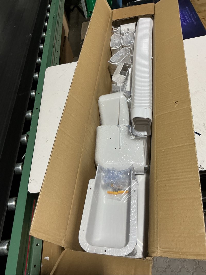 Condition photo showing Good Condition for plusluck 4" 23ft mini split line set cover, pvc ductless air conditioner decorative pipe, pump covers, ac line cover kit, for outside units air conditioners & heat pumps, all in one set