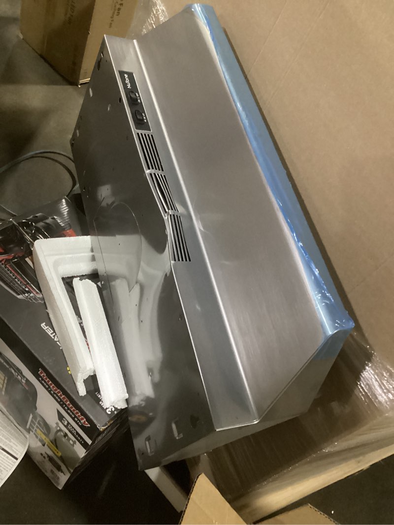Condition photo showing As Is for Broan-NuTone 4130SF Fingerprint Resistant Ductless Under-Cabinet Range Hood, 30-Inch, Stainless Finish with Print Guard