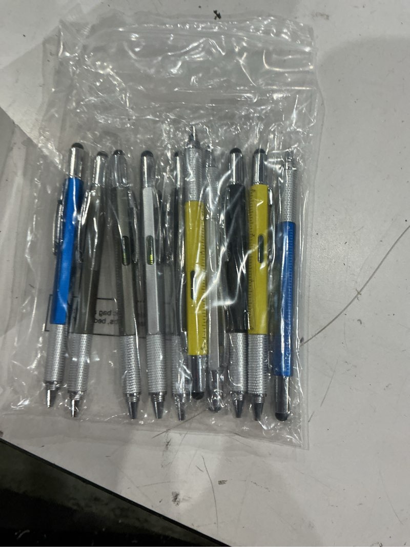 Condition photo showing Good Condition for coume 12 set fathers day christian gifts bulk man of god mini led flashlights with scripture and 6 in 1 pocket tech multitool tool pen with refills card for church men godfather pastor (neutral color) 12 neutral color