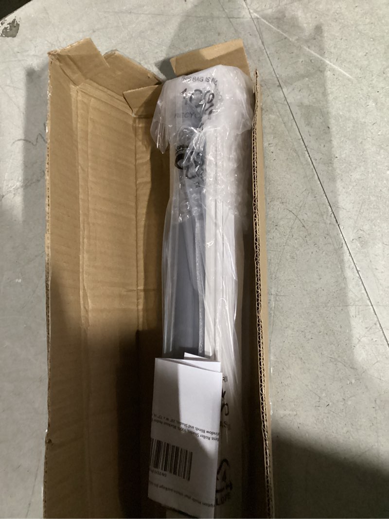 Condition photo showing Good Condition for lazblinds no tools no drill cordless roller shades, 100% blackout roller blinds for windows, thermal insulated uv protection waterproof roll up window blinds and shades, 28'' w x 72'' h, grey