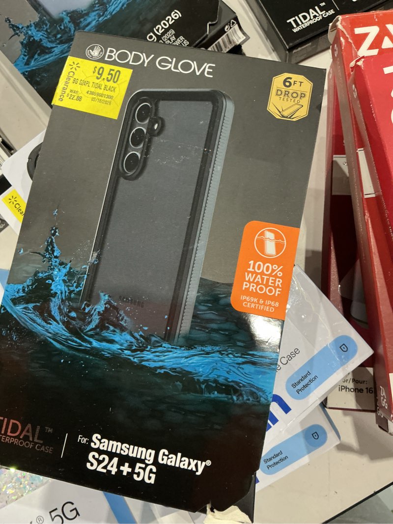 Condition photo showing New/Like New for body glove tidal waterproof phone case for samsung galaxy s24+ 5g - black/clear