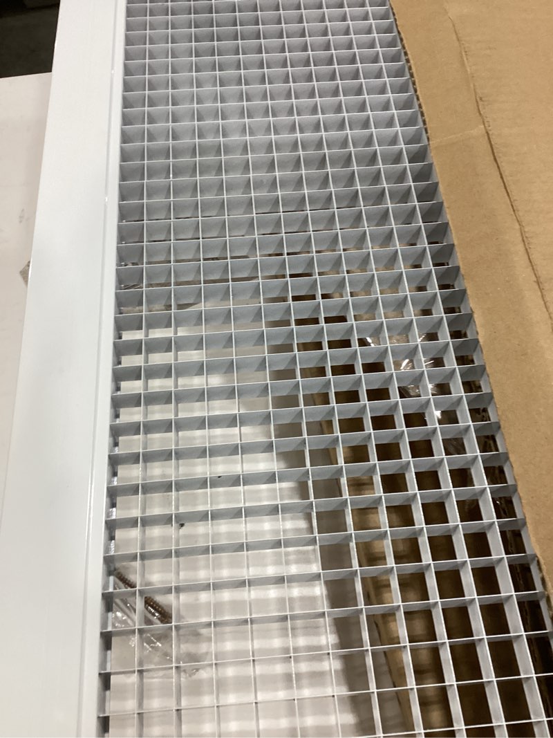 Condition photo showing Good Condition for 14" x 24" or 24" x 14" Cube Core Eggcrate Return Air Grille - Aluminum Rust Proof - HVAC Vent Duct Cover - White [Outer Dimensions: 15.75 x 25.75] 14 x 24 Return Grille