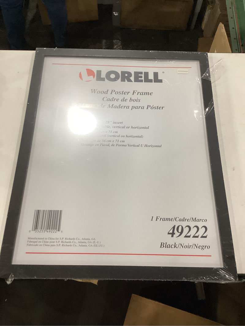 Condition photo showing New/Like New for Lorell Solid Wood Poster Frame, 22" x 28" (49222) , Black