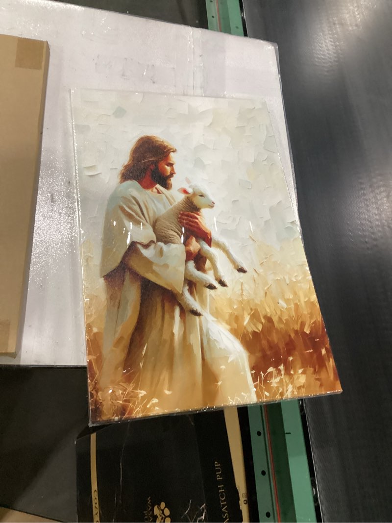 Jesus And Lamb Canvas Wall Art Christian Bible Story Jesus Leaves The 99 Sheep Wall Decor Pictures J